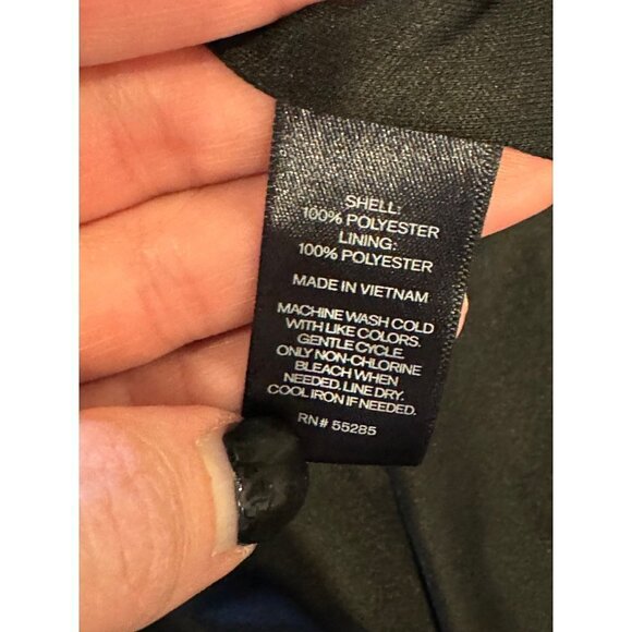 Express Black Ruffle V Neck Long Sheer Sleeve Fit And Flare Mini Dress Size 2 - Picture 11 of 11